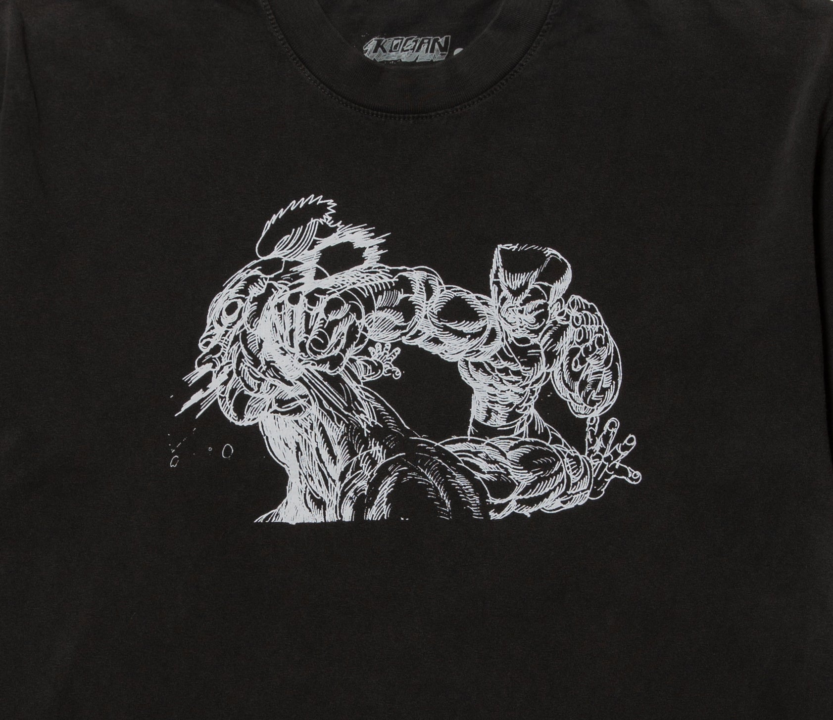 KC-2206 Kogan Cult Punch Out Tee, Faded Black
